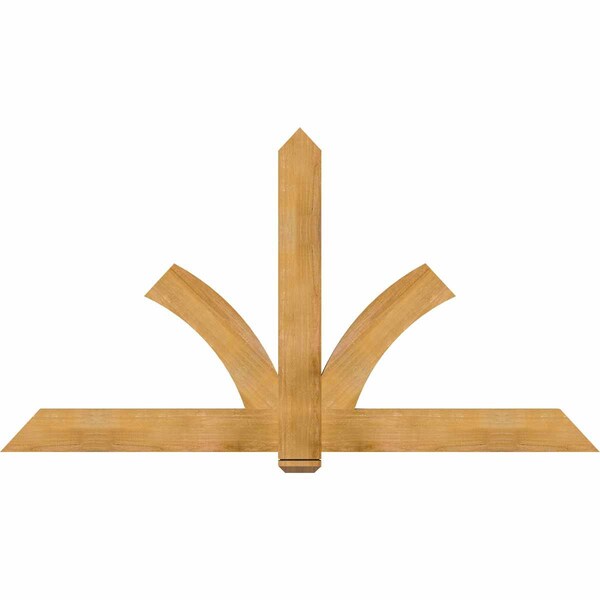 Ekena Millwork Redmond Rough Sawn Timber Gable Bracket, Western Red Cedar, 84"W x 45"H x 2"D x 6"F, 13/12 Pitch GBW084X45X0206RED00RWR - main